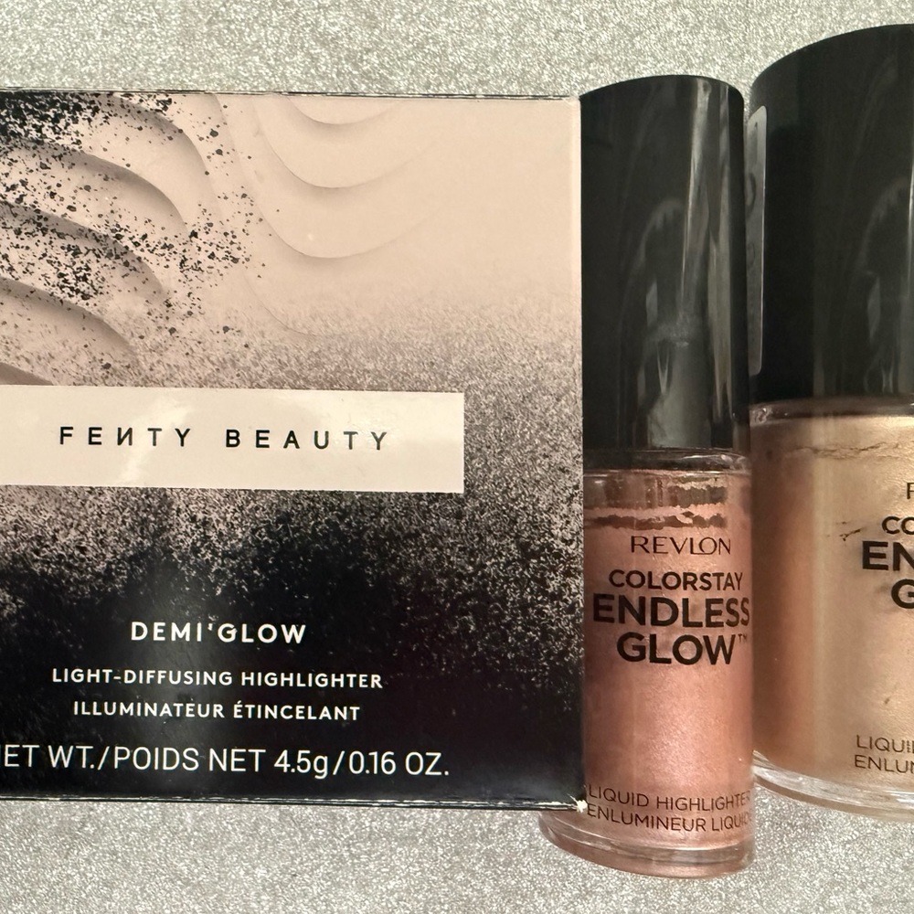 New Fenty & Revlon ColorStay Endless Glow Liquid Highlighter - Pink and Gold